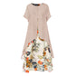⏳50 % de réduction pour une durée limitée⏰Robe décontractée à imprimé floral pour femme, style superposé💐👗