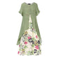 ⏳50 % de réduction pour une durée limitée⏰Robe décontractée à imprimé floral pour femme, style superposé💐👗
