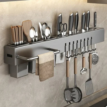 🥢 PROMO FLASH : 50% DE RÉDUCTION ! Porte-Baguettes et Porte-Couteaux Multifonctionnel – Acier au Carbone Haute Qualité, Rangement par Zones & Drainage Efficace for une Cuisine Organisée et Épurée ✨🔪