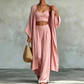🧥 -60% ! 👗 Ensemble 3 Pièces Femme Cardigan Ample & Pantalon – Confortable, Polyvalent & Stylé – Idéal pour le Quotidien, le Télétravail & les Loisirs 🌿
