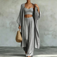 🧥 -60% ! 👗 Ensemble 3 Pièces Femme Cardigan Ample & Pantalon – Confortable, Polyvalent & Stylé – Idéal pour le Quotidien, le Télétravail & les Loisirs 🌿