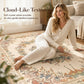 🌸 50% DE RÉDUCTION ! 🌿 Tapis à Motifs Floraux – Polyester – Doux & Facile d’Entretien for Salon & Chambre