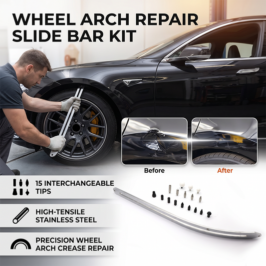 🚗 50% DE RÉDUCTION ! 🔧Kit Barre Coulissante de Restauration d'Aile de Roue – Outil Carrosserie Auto