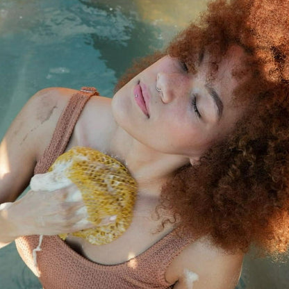 🌸 -50% MAINTENANT ! 🌸Gant de Gommage Dos en Filet avec Poignées À Corde