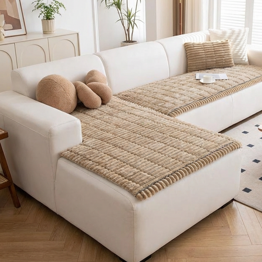 📢 OFFRE LIMITÉE –50% ! ⏰ Coussin de Canapé Matelassé en Velours Côtelé Antidérapant