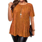 📢 50% DE RÉDUCTION ! ⏰Blouse Plissée Flatteuse Grande Taille