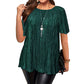 📢 50% DE RÉDUCTION ! ⏰Blouse Plissée Flatteuse Grande Taille