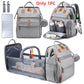 🎒 50% DE RÉDUCTION ! 👶 Sac à Langer Pliable avec Station de Change – Oxford + Polyester – 3 Modes de Port & Lit Intégré for Parents Nomades