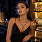 ✨ Parure Collier & Boucles d'Oreilles Goutte Scintillante – Alliage & strass, 52 cm / 3,5 cm – Idéale pour mariage, soirée & occasions spéciales 🌟