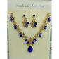 ✨ Parure Collier & Boucles d'Oreilles Goutte Scintillante – Alliage & strass, 52 cm / 3,5 cm – Idéale pour mariage, soirée & occasions spéciales 🌟