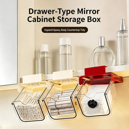 📢 -50% MAINTENANT !! ⏰ Organisateur Sous-Étagère avec Tiroir Coulissant – PET + ABS – Installation Sans Perçage & Panneau Transparent 🗄️