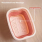 📢 -50% !! ⏰ Bassin de Bain de Pieds Pliable avec Couvercle – Silicone – Rouleaux de Massage & Acupression pour Détente à Domicile 🦶✨