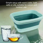 📢 -50% !! ⏰ Bassin de Bain de Pieds Pliable avec Couvercle – Silicone – Rouleaux de Massage & Acupression pour Détente à Domicile 🦶✨