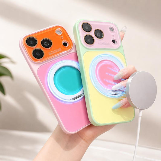 📢📢50% DE RÉDUCTION !! ⏰Coque Téléphone avec Anneau Rotatif 360° Color Block