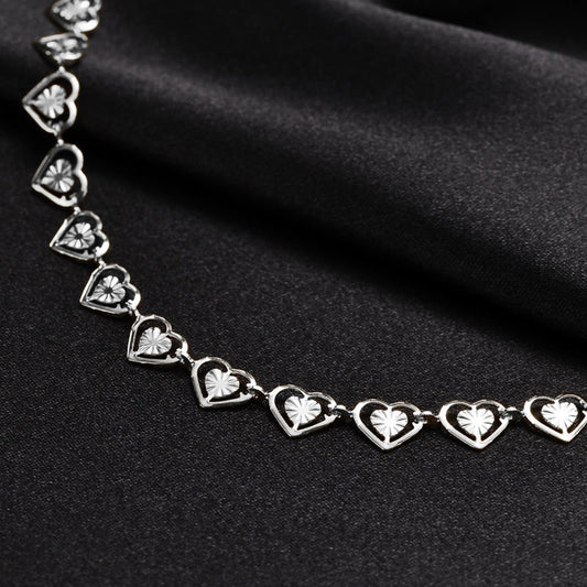 💝 50% DE RÉDUCTION! ✨ Collier Cœur Radieux – Acier inoxydable, cœur ajouré & finition polie – Un bijou élégant pour le quotidien 💎