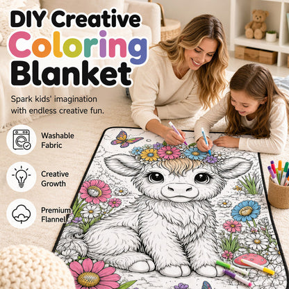 🌸 OFFRE LIMITÉE –50% ! ✨Couverture à Colorier DIY pour Enfants