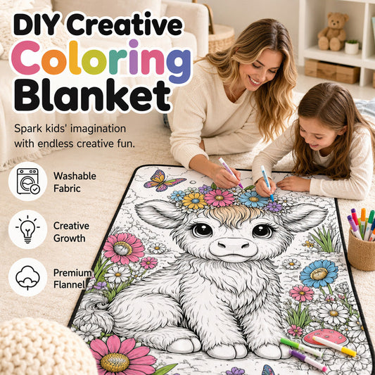 🌸 OFFRE LIMITÉE –50% ! ✨Couverture à Colorier DIY pour Enfants