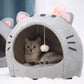 🐱 PROMO FLASH : 50% DE RÉDUCTION ! Lit-Tente 2-en-1 pour Animal – Design Dôme & Balle Interactive for Un Sommeil Paisible et des Heures de Jeu 🏠✨