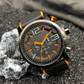 🏆 DERNIER JOUR -50% ! ⌚ Montre Quartz Casual Homme – Silicone – Mouvement de Précision & Design Sportif Orange/Noir pour Quotidien Actif 🏃