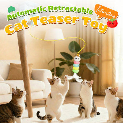 🐱 50% DE RÉDUCTION! 🎾 Jouet Automatique Rétractable pour Chat – Mouvement IR aléatoire, recharge USB & peluche – Divertissement mains libres pour votre félin ✨