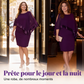 ⌛Vente limitée -50%🔥👗Robe femme à épaules dénudées avec patchwork de paillettes irrégulières✨