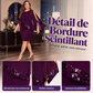 ⌛Vente limitée -50%🔥👗Robe femme à épaules dénudées avec patchwork de paillettes irrégulières✨
