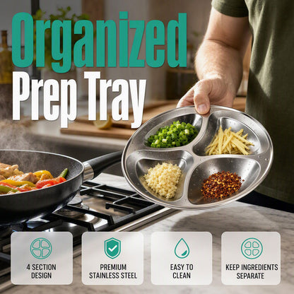 📢📢50% DE RÉDUCTION !! ⏰ Plat de préparation 4 compartiments – Organisation de cuisine