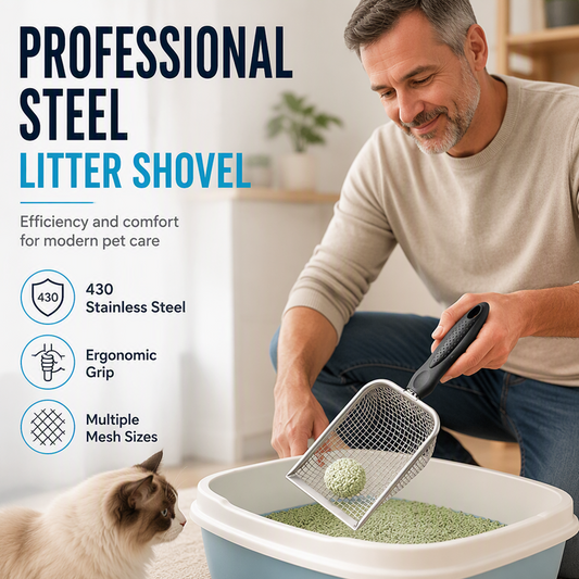 🔥🎁Nouveau 50% OFF🔥Pelle à Litière pour Chat en Métal à Mailles Fines