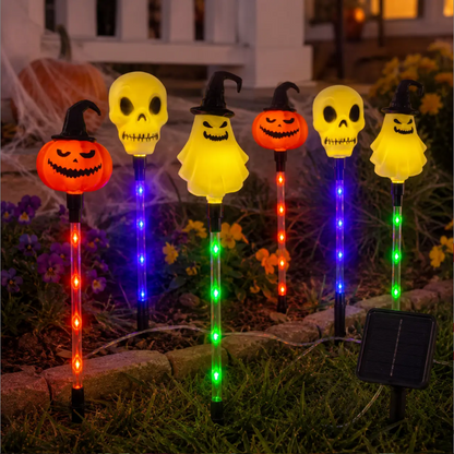🎃 50% OFF ! 🕷️ Lampes Solaires Citrouille sur Piquet – Étanches, Allumage/Extinction Automatique & Décoration Halloween Effrayante 👻