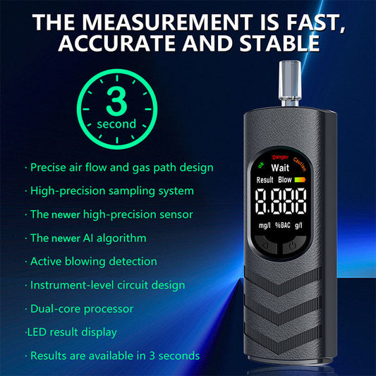 📢📢50% OFF !! ⏰Éthylotest Rechargeable avec Écran LCD et Annonce Vocale