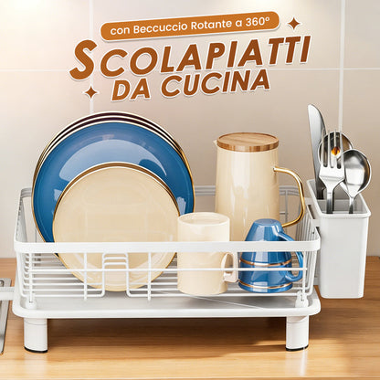 📢📢50% OFF !! ⏰Égouttoir de Cuisine avec Bec Pivotant à 360°