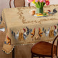 🐔 -50% ! 🌻 Nappe à Motif de Coq Style Champêtre Rétro – Polyester – Bordures Festonnées – 9 Tailles – Pour Cuisine et Mariage Rustique 🏡