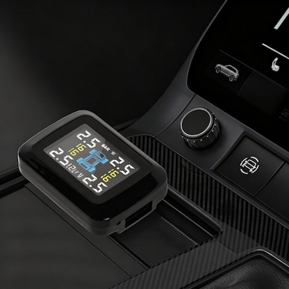 📟 TPMS temps réel – Pression et température des pneus en simultané – Capteurs sans fil, alerte sonore, installation 12V facile – Sécurité optimale pour tous vos trajets 🚗