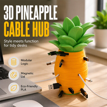 📢📢50% OFF !! ⏰Organisateur de Câbles de Bureau Créatif en Forme d'Ananas