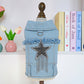 👗 Veste en Jean Princesse pour Chien – Vêtement Ajustable Tendance pour Petits & Moyens Chiens, Jean Lavé Doux avec Accent Nœud 🐩✨