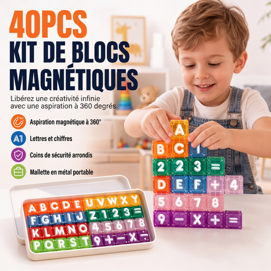 📢📢50% OFF !!⏰Cubes magnétiques de lettres et de chiffres pour enfants