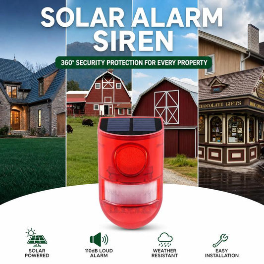 🛡️ -50% ! ☀️ Répulsif Solaire Ultrasonique pour Animaux – ABS – Capteur PIR 110° – Détection 8 m – Sirène 110 dB – IP65 – Rouge/Jaune – Protection Jardin 🐗