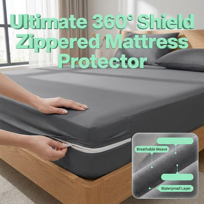 🛏️ 50% DE RÉDUCTION! 🌙 Protège-matelas à fermeture éclair – Respirant & protection complète ✨