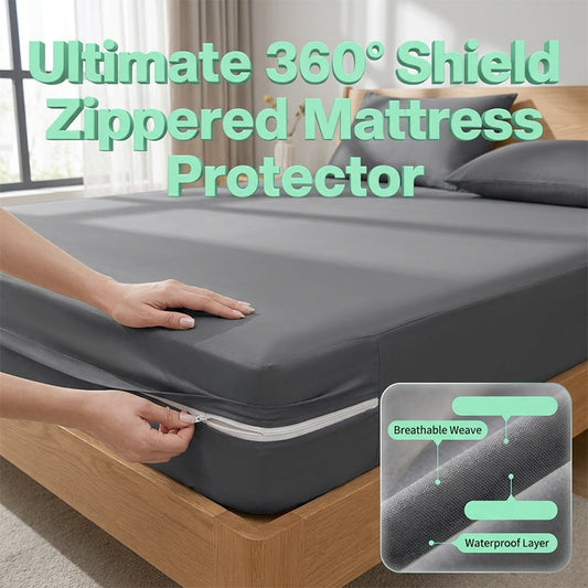 🛏️ 50% DE RÉDUCTION! 🌙 Protège-matelas à fermeture éclair – Respirant & protection complète ✨