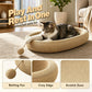 🐱 -50% ! 🛏️ Griffoir-Lit pour Chat en Sisal Résistant à l’Usure – 57×37×7 cm – Forme Ovale – Jouet Inclus – Jaune – Protège Vos Meubles 🐾
