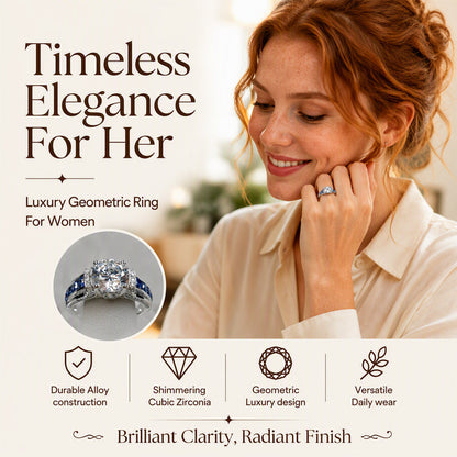 📢📢50% OFF !!⏰ Bague Cocktail Élégante en Zircone Cubique