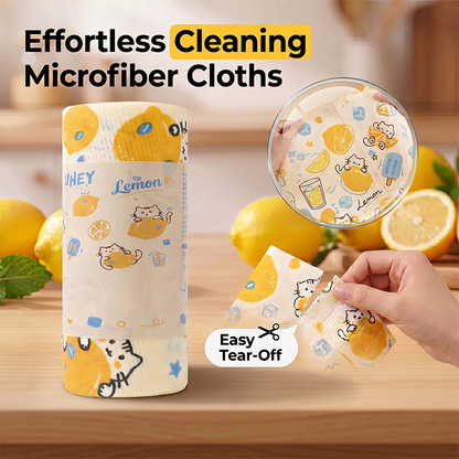 📢📢50% OFF !!⏰Chiffons de Nettoyage Microfibre Détachables Imprimés pour Cuisine