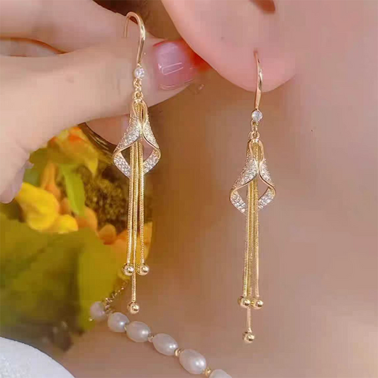 📢📢50% DE RÉDUCTION !! ⏰Aretes de Gancho con Borlas Geométricas Elegantes