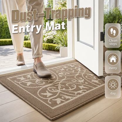 🏠👟 Tapis d’entrée antidérapant piège-poussière – Sécurité et propreté dès le pas de la porte, retient la saleté et l’humidité, le sol reste propre et les pieds bien stables, même par temps de pluie 🌧️🛡️
