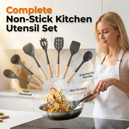📢📢50% DE RÉDUCTION !! ⏰Set Complet d’Ustensiles de Cuisine en Silicone