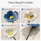 📢📢50% DE RÉDUCTION !! ⏰🌼 Fleurs en Céramique avec Abreuvoir pour Abeilles – Décoration de Jardin | Soutien aux Pollinisateurs | Faciles à Installer | Bleu & Blanc | Lot de 5 🐝✨