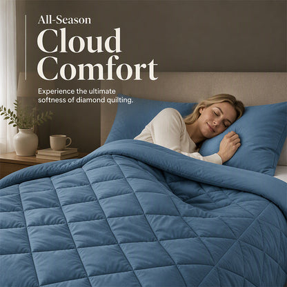 📢📢50% DE RÉDUCTION !! ⏰Parure de Couette Matelassée 3 Pièces avec Taies d’Oreiller