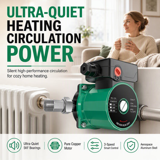 📢📢50% DE RÉDUCTION !! ⏰🔇 Pompe de Circulation d’Eau Chaude Silencieuse pour Chauffage Domestique