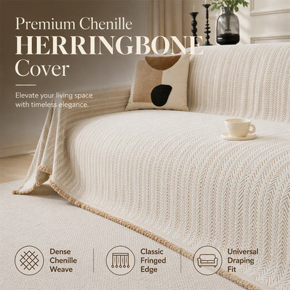 📢📢50% DE RÉDUCTION !! ⏰Plaid Canapé Chenille Chevron Premium