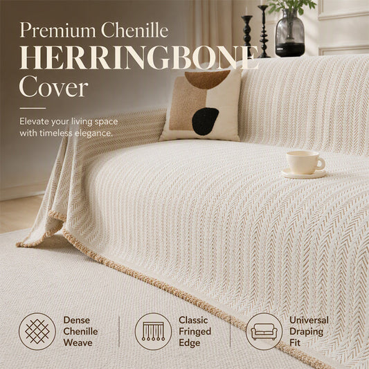 📢📢50% DE RÉDUCTION !! ⏰Plaid Canapé Chenille Chevron Premium